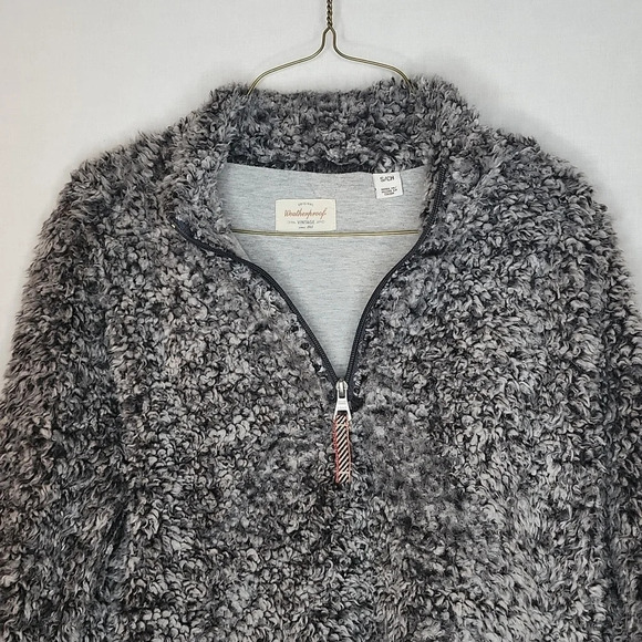 Original Weatherproof Vintage Gray Sherpa Pullover Size Small Soft - Picture 2 of 11